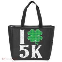 St Patricks Day Running Buffalo Plaid I Shamrock Love 5K Tote Bag thumb 0