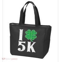 St Patricks Day Running Buffalo Plaid I Shamrock Love 5K Tote Bag thumb 3