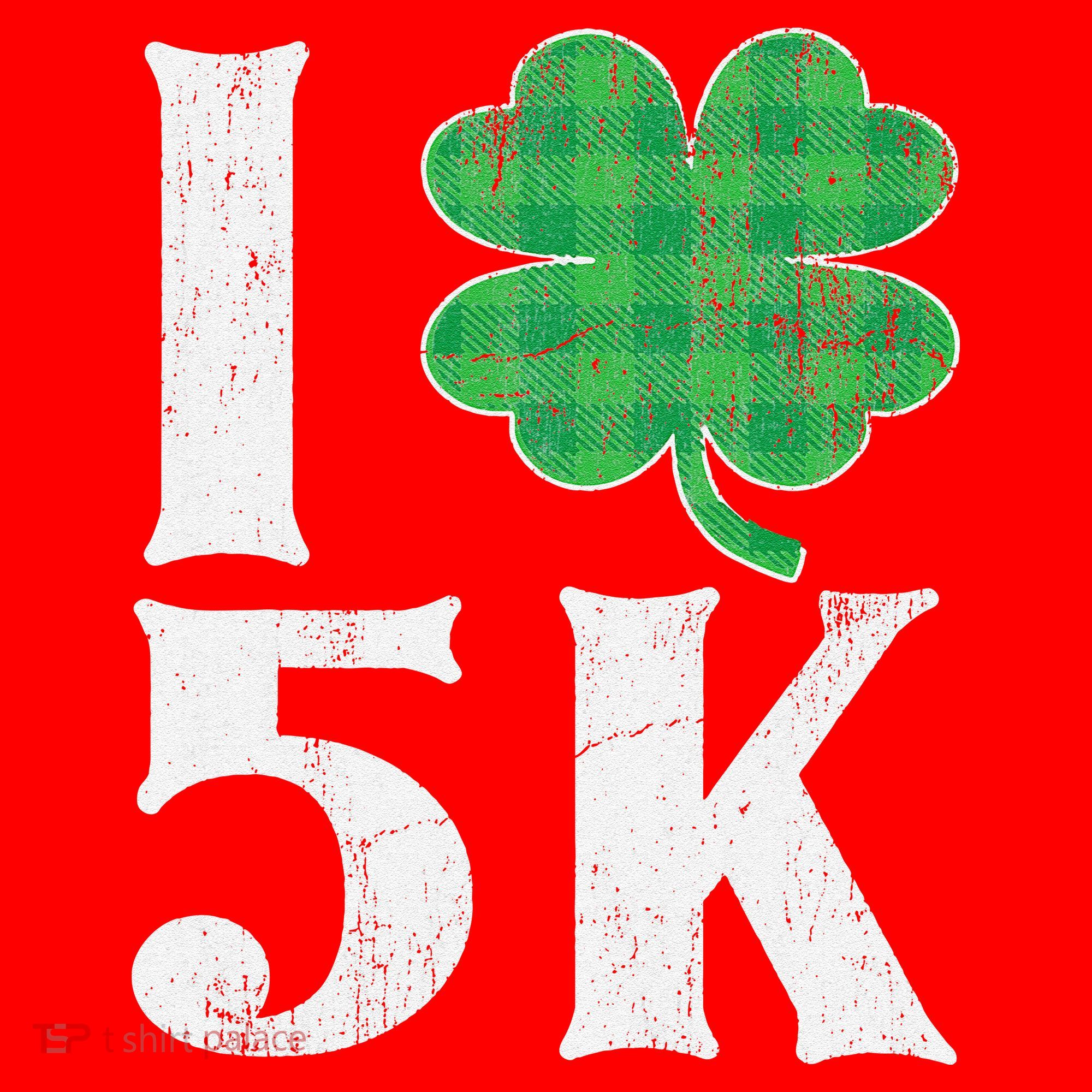 St Patricks Day Running Buffalo Plaid I Shamrock Love 5K Santa Hat