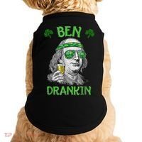 St Patricks Day, Ben Drankin, Funny St Patricks Day, St Patricks Day Drinking Doggie Tank thumb 0