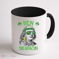 St Patricks Day, Ben Drankin, Funny St Patricks Day, St Patricks Day Drinking Coffee Mug thumb 1