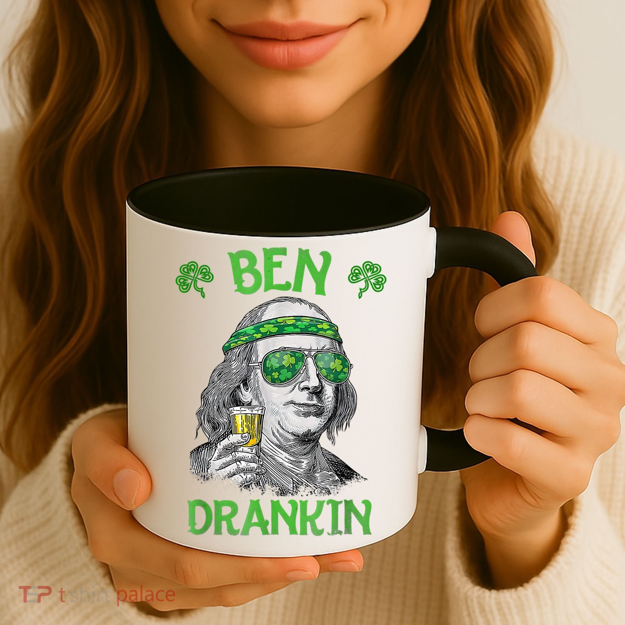 St Patricks Day, Ben Drankin, Funny St Patricks Day, St Patricks Day Drinking Coffee Mug