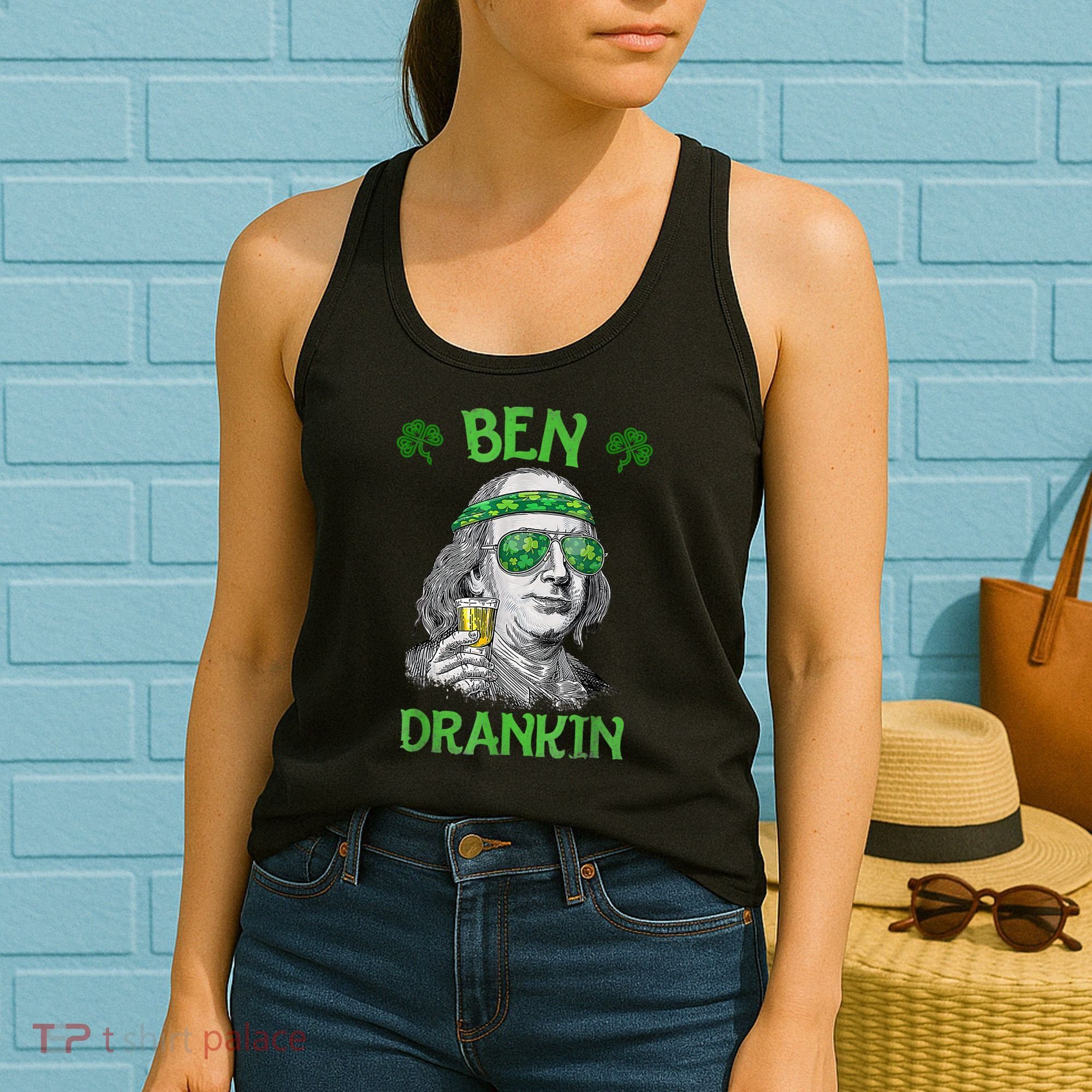 St Patricks Day, Ben Drankin, Funny St Patricks Day, St Patricks Day Drinking Women's Tank Top