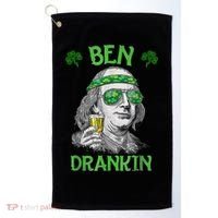 St Patricks Day, Ben Drankin, Funny St Patricks Day, St Patricks Day Drinking Golf Towel thumb 0