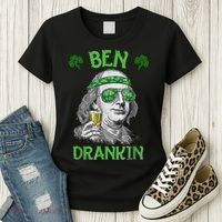 St Patricks Day, Ben Drankin, Funny St Patricks Day, St Patricks Day Drinking Women's T-Shirt thumb 3