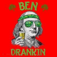 St Patricks Day, Ben Drankin, Funny St Patricks Day, St Patricks Day Drinking Santa Hat thumb 1