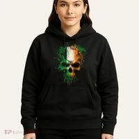 St Patricks Day Skull Irish Flag Teens Hoodie thumb 5
