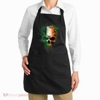 St Patricks Day Skull Irish Flag Teens Apron thumb 2