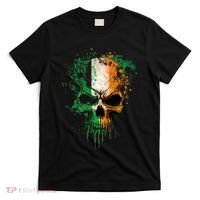 St Patricks Day Skull Irish Flag Teens T-Shirt thumb 0