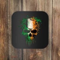 St Patricks Day Skull Irish Flag Teens Coaster thumb 0