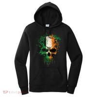 St Patricks Day Skull Irish Flag Teens Women's Hoodie thumb 0