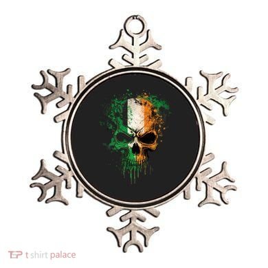 St Patricks Day Skull Irish Flag Teens Ornament