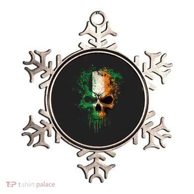 St Patricks Day Skull Irish Flag Teens Ornament