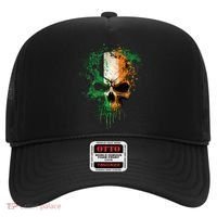 St Patricks Day Skull Irish Flag Teens Hat thumb 0