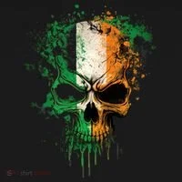 St Patricks Day Skull Irish Flag Teens Women's T-Shirt thumb 6