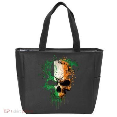St Patricks Day Skull Irish Flag Teens Tote Bag