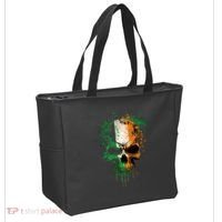 St Patricks Day Skull Irish Flag Teens Tote Bag thumb 2