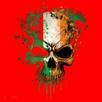 St Patricks Day Skull Irish Flag Teens Santa Hat thumb 1