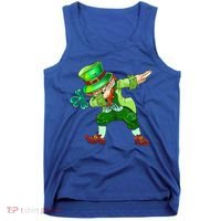 St Pattys Day Costume Dabbing Leprechaun Cute Gift Tank Top thumb 0