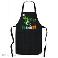 Saint Patrick's Day Funny Leprechaun Riding Shark Best Gift Apron thumb 0