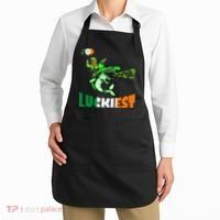 Saint Patrick's Day Funny Leprechaun Riding Shark Best Gift Apron thumb 2