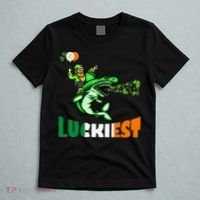 Saint Patrick's Day Funny Leprechaun Riding Shark Best Gift T-Shirt thumb 5