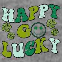 St Patricks Day Happy Go Lucky Shamrock Irish Retro Toddler Hoodie thumb 2