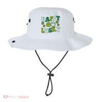 St Patricks Day Happy Go Lucky Shamrock Irish Retro Bucket Hat thumb 0