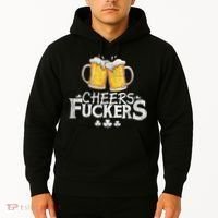 St Patricks Day Cheers Fuckers Funny Beer Drinking Hoodie thumb 2