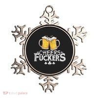 St Patricks Day Cheers Fuckers Funny Beer Drinking Ornament thumb 0