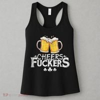 St Patricks Day Cheers Fuckers Funny Beer Drinking Women's Tank Top thumb 3