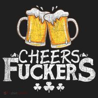 St Patricks Day Cheers Fuckers Funny Beer Drinking Golf Towel thumb 3