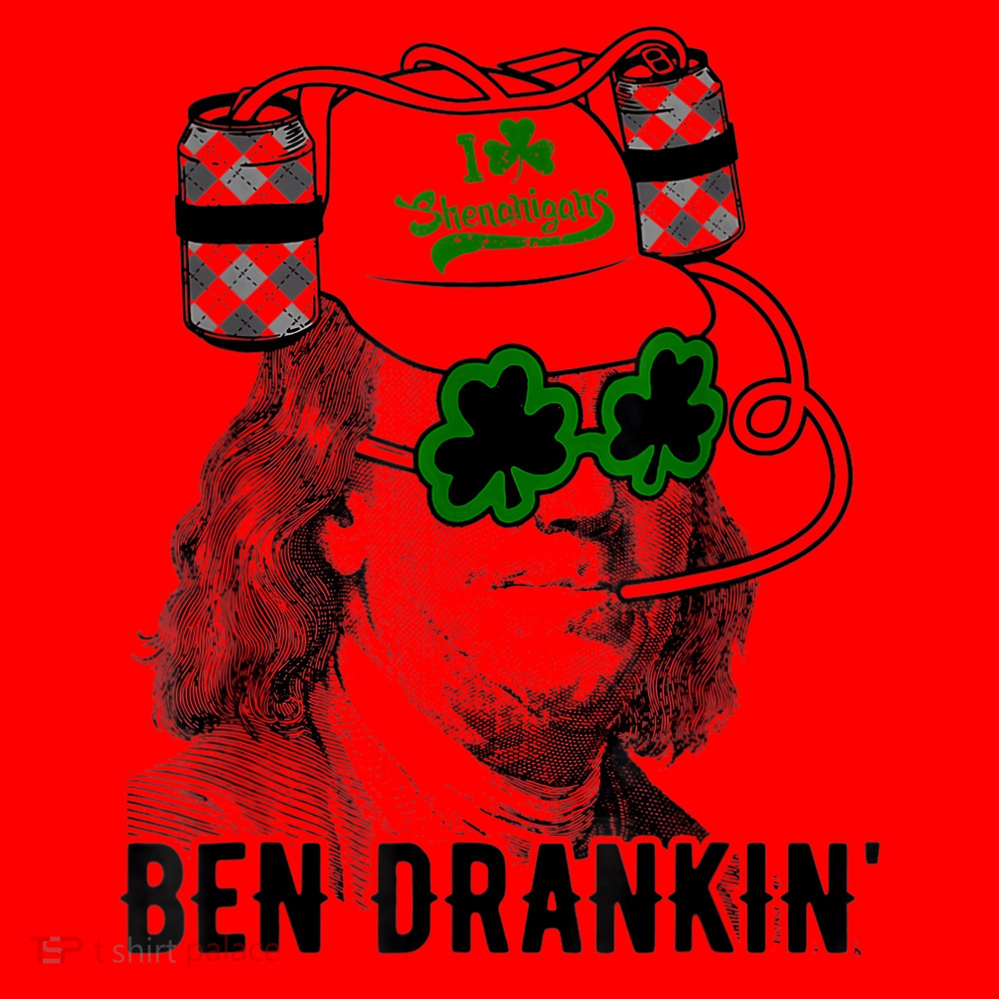 St Patricks Day, Ben Drankin, Funny St Patricks Day, St Patricks Day Drinking Santa Hat