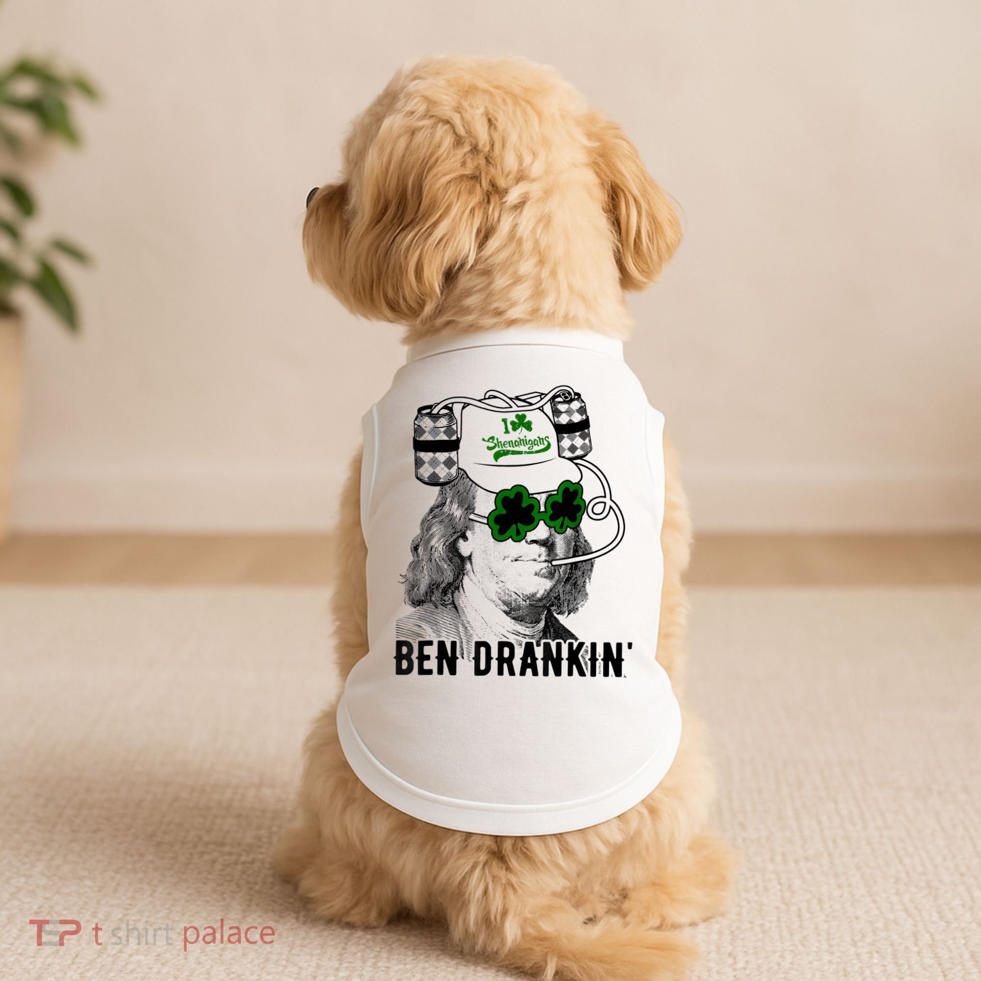 St Patricks Day, Ben Drankin, Funny St Patricks Day, St Patricks Day Drinking Doggie Tank