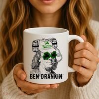 St Patricks Day, Ben Drankin, Funny St Patricks Day, St Patricks Day Drinking Coffee Mug thumb 3