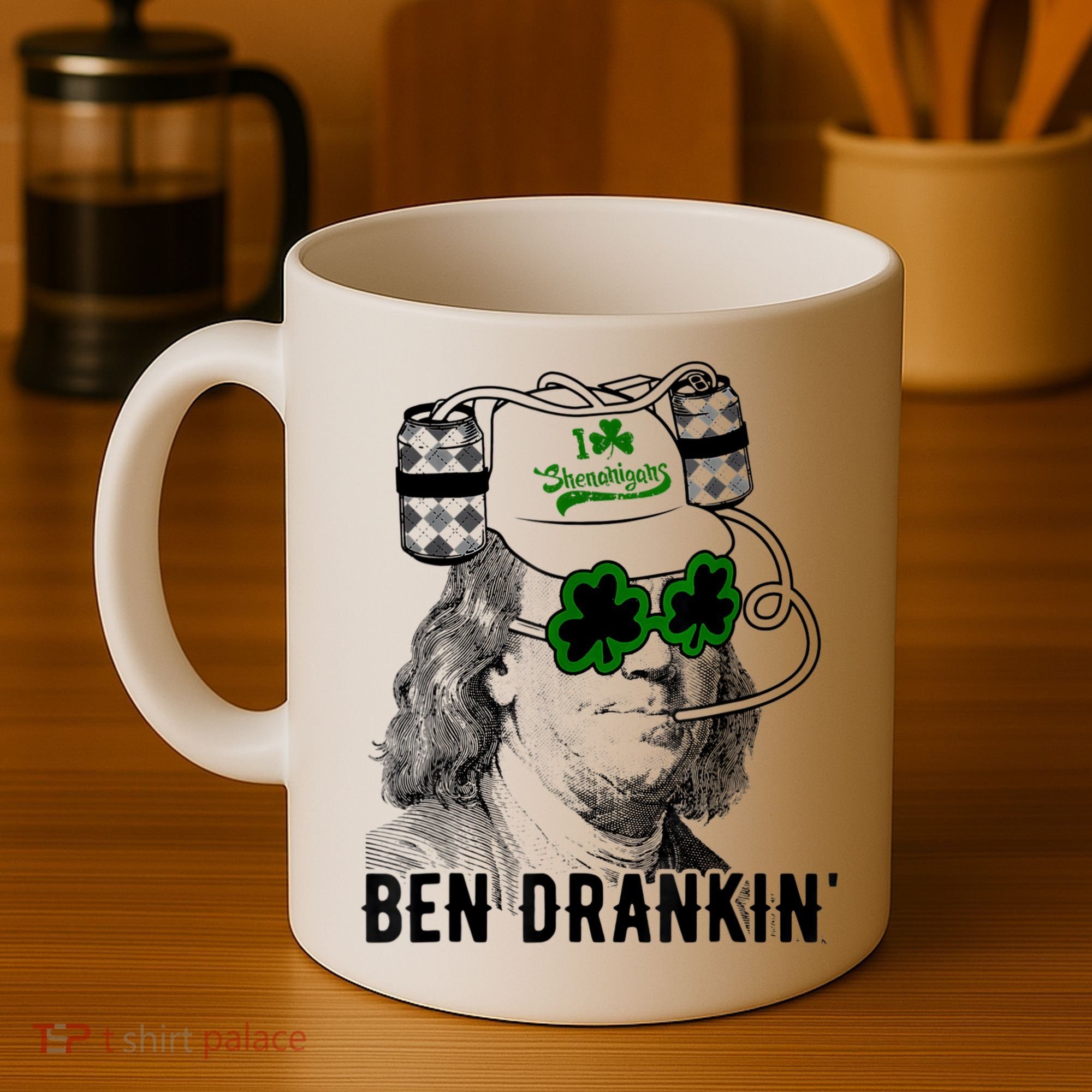 St Patricks Day, Ben Drankin, Funny St Patricks Day, St Patricks Day Drinking Coffee Mug