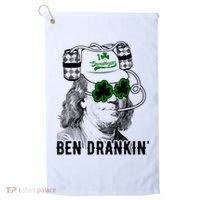St Patricks Day, Ben Drankin, Funny St Patricks Day, St Patricks Day Drinking Golf Towel thumb 0