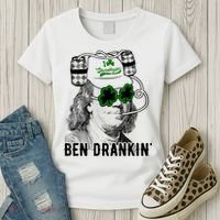 St Patricks Day, Ben Drankin, Funny St Patricks Day, St Patricks Day Drinking Women's T-Shirt thumb 3