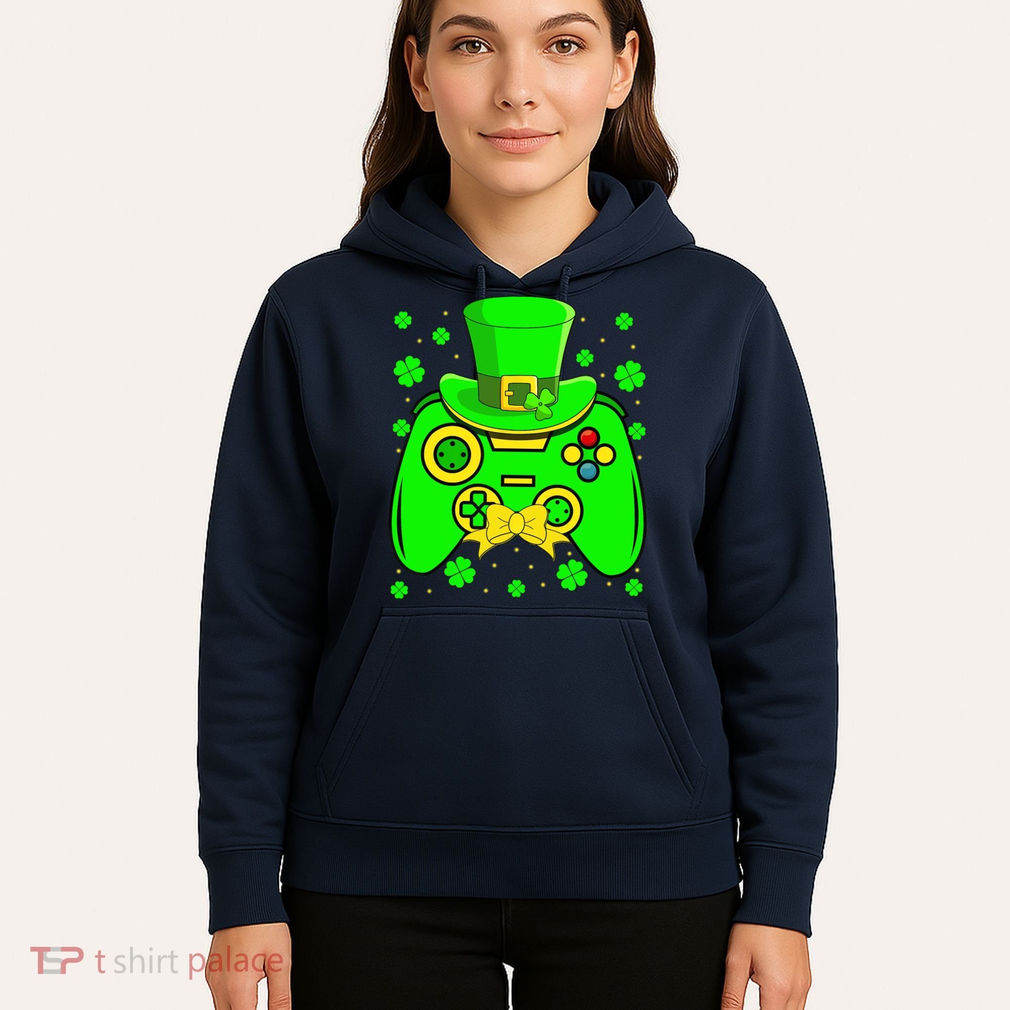 St Patricks Day Video Game Gaming Gamer Gift Hoodie