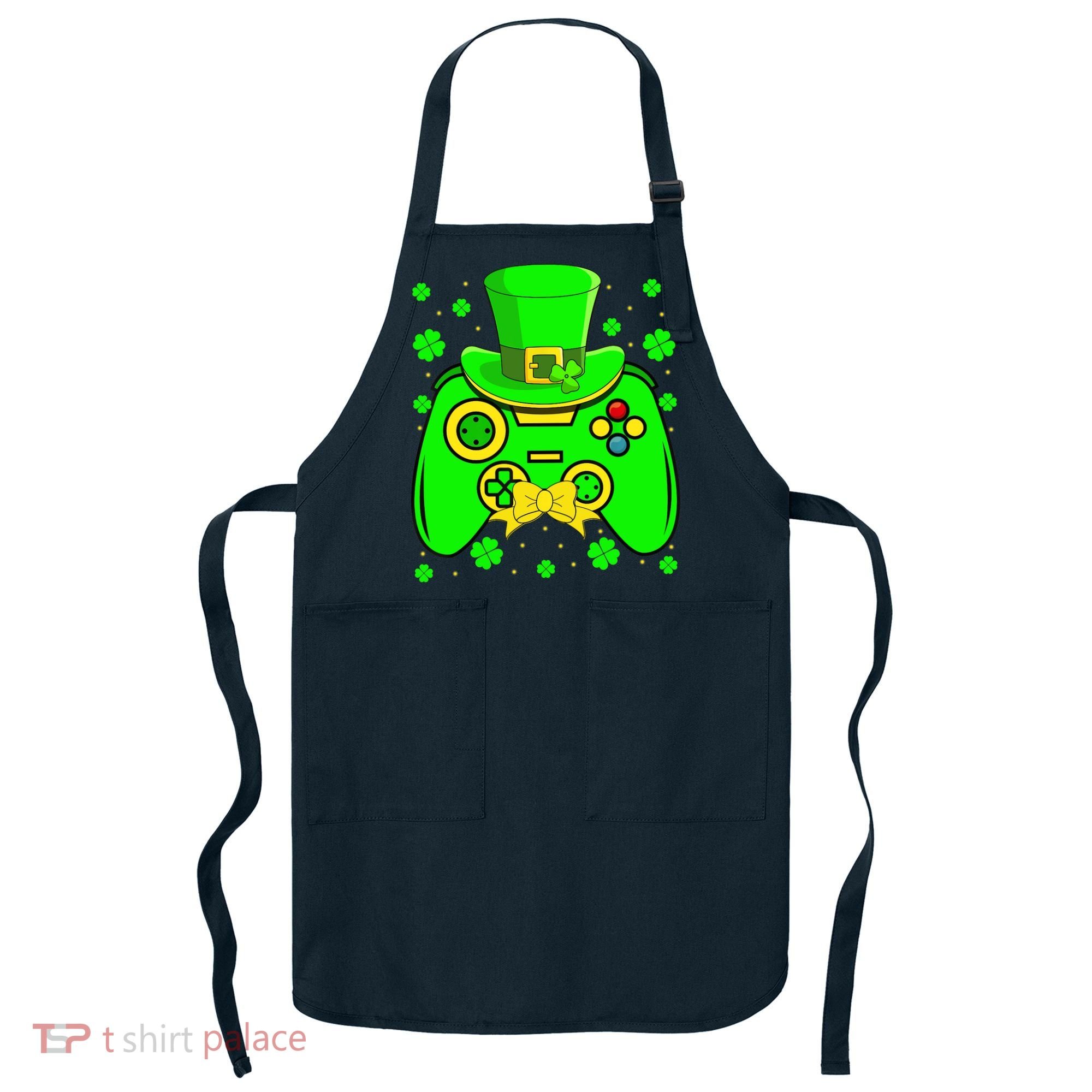 St Patricks Day Video Game Gaming Gamer Gift Apron
