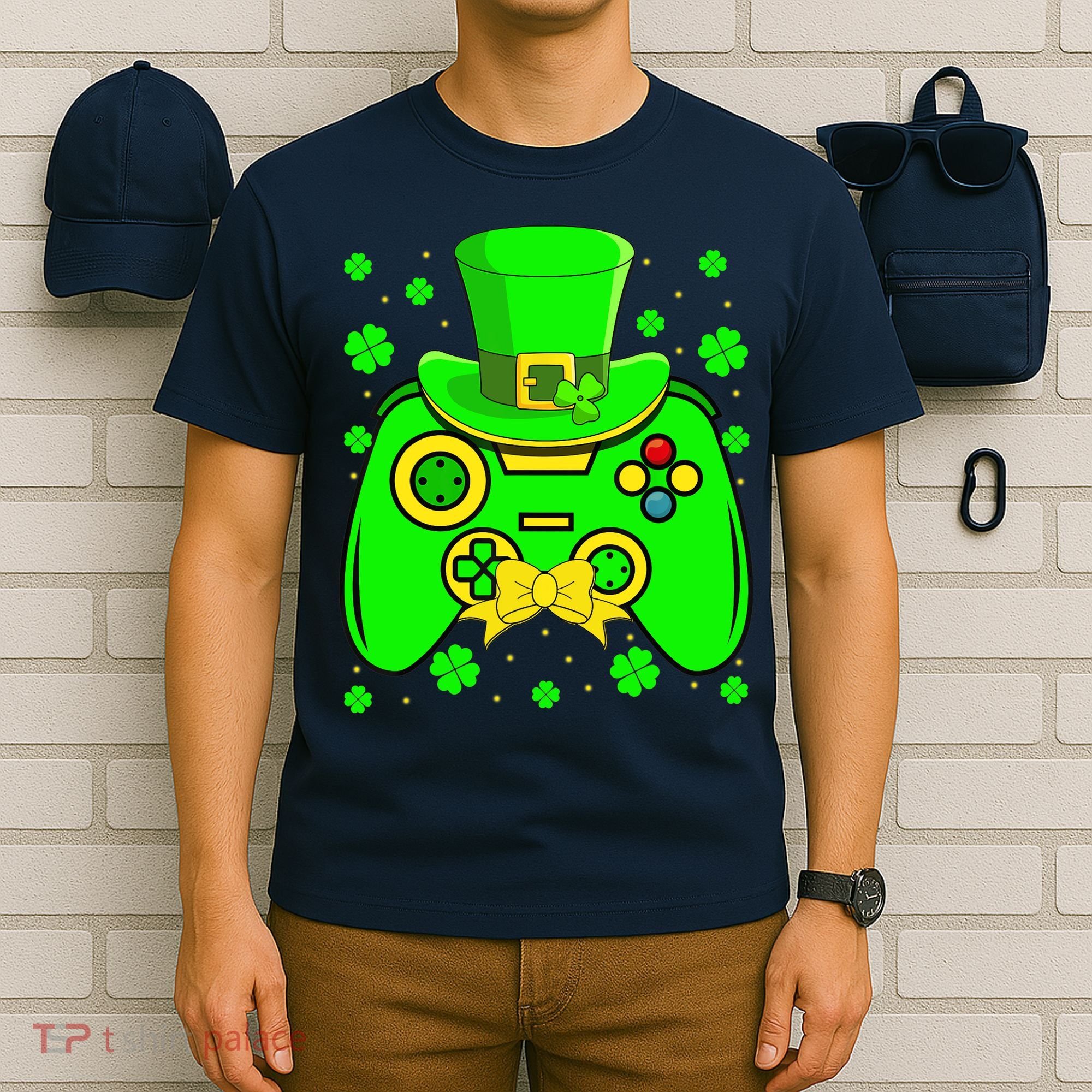 St Patricks Day Video Game Gaming Gamer Gift T-Shirt