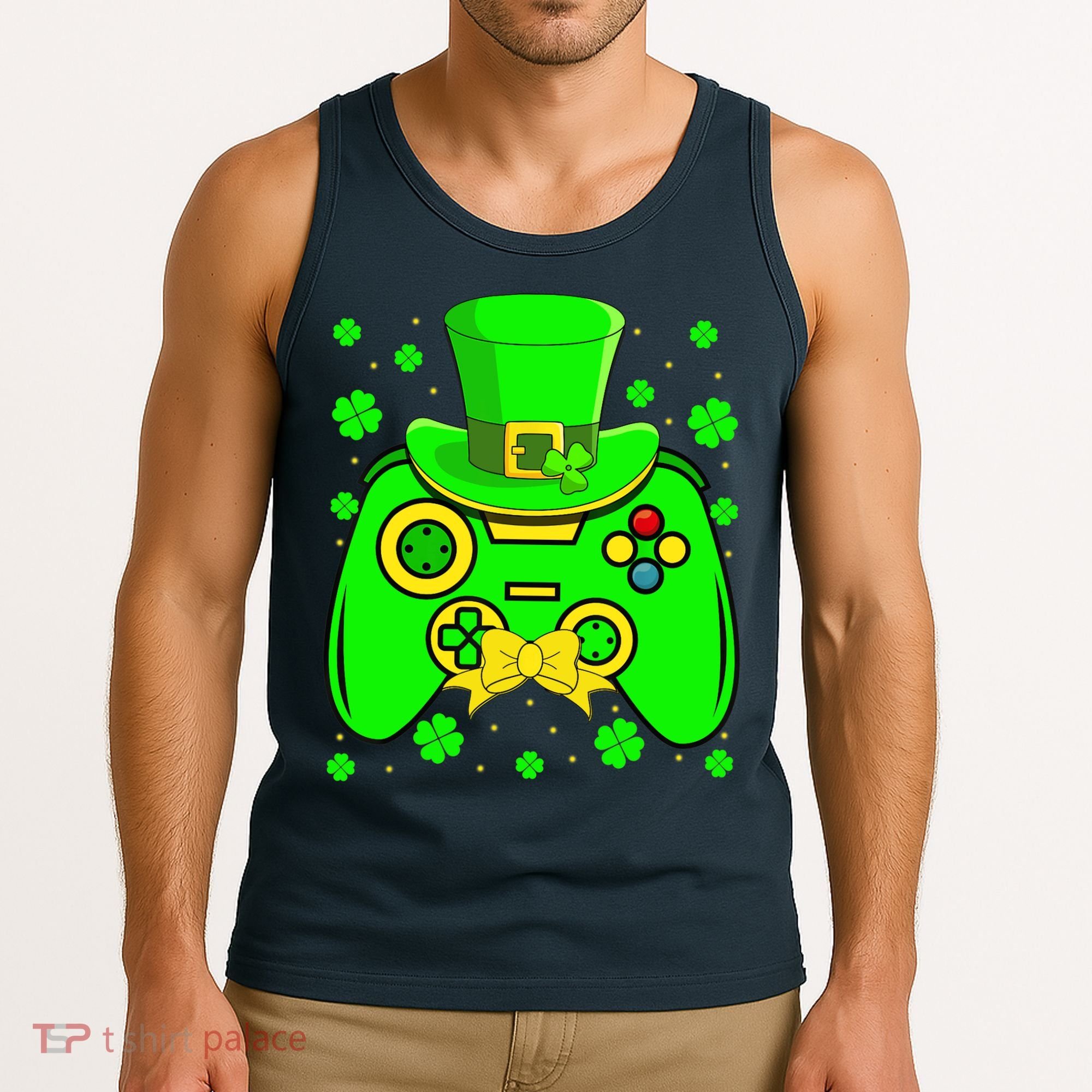 St Patricks Day Video Game Gaming Gamer Gift Tank Top
