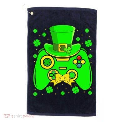 St Patricks Day Video Game Gaming Gamer Gift Golf Towel