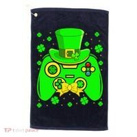 St Patricks Day Video Game Gaming Gamer Gift Golf Towel thumb 0