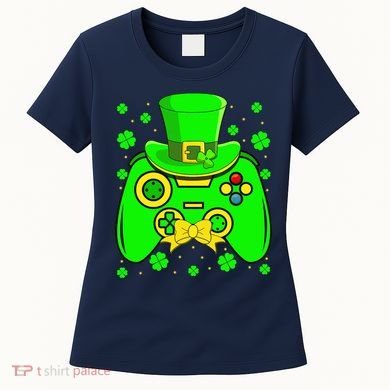 St Patricks Day Video Game Gaming Gamer Gift Women's T-Shirt