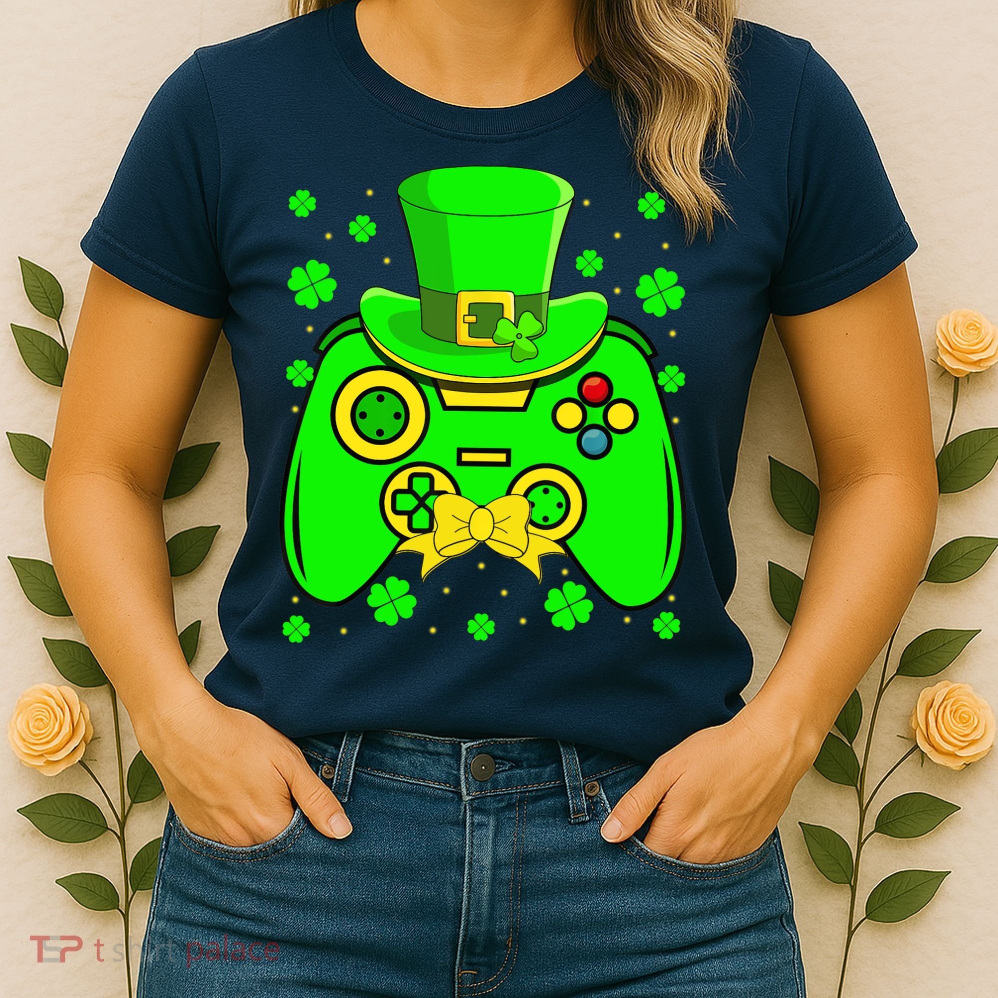 St Patricks Day Video Game Gaming Gamer Gift Women's T-Shirt