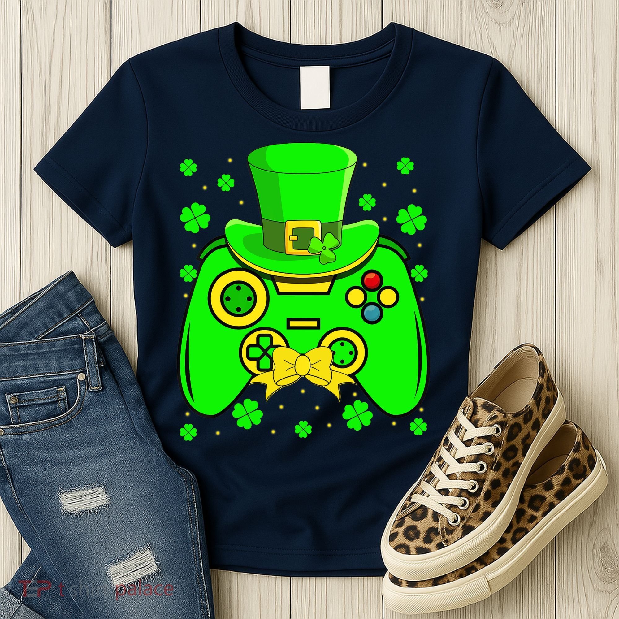 St Patricks Day Video Game Gaming Gamer Gift Women's T-Shirt