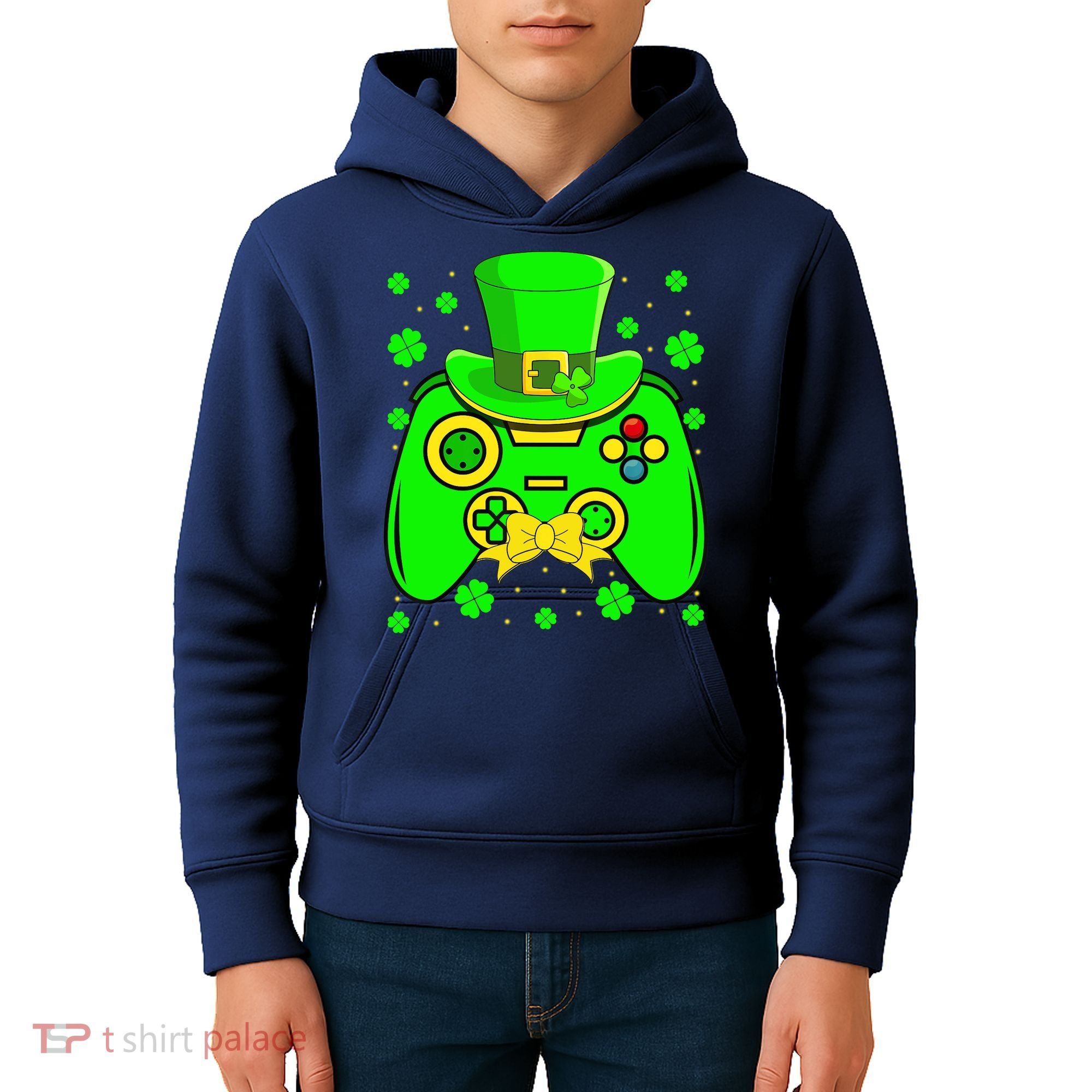 St Patricks Day Video Game Gaming Gamer Gift Kids Hoodie