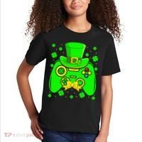 St Patricks Day Video Game Gaming Gamer Gift Kids T-Shirt thumb 2