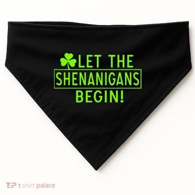 Saint Patrick Day Shenanigans For Irish USA-Made Doggie Bandana